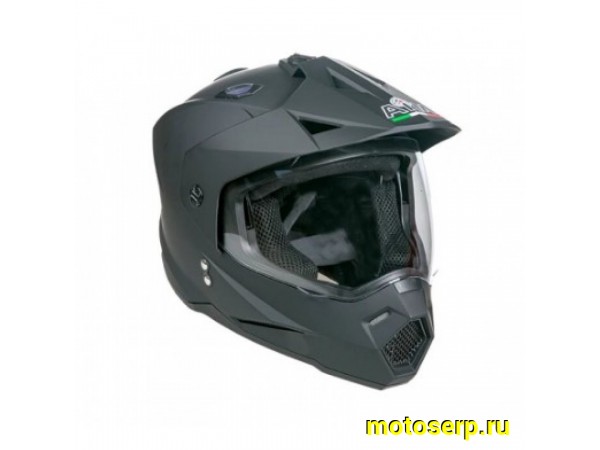 Купить  Шлем Кросс (Детский) AiM JK802Y (мотард) черный матовый YS (шт) (AIM 802Y-008-YS купить с доставкой по Москве и России, цена, технические характеристики, комплектация фото  - motoserp.ru