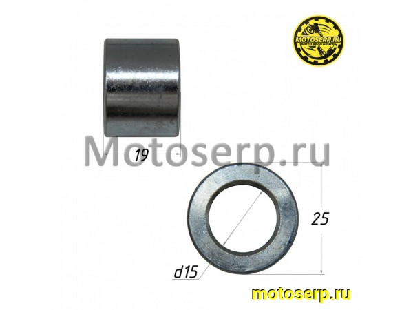 Купить  Втулка оси колеса (d-15, D-25, L-19) TD, TT  (шт) (SM 902001-0062 купить с доставкой по Москве и России, цена, технические характеристики, комплектация фото  - motoserp.ru