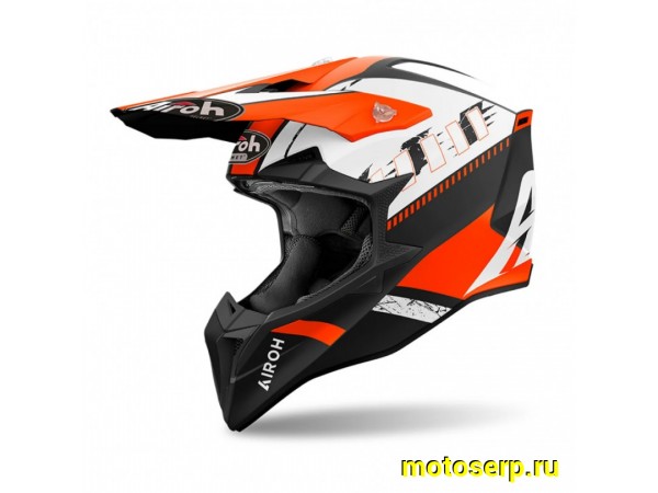 Купить  Шлем Кросс AIROH WRAAAP FEEL ORANGE MATT (L) (шт) (AIROH WRF купить с доставкой по Москве и России, цена, технические характеристики, комплектация фото  - motoserp.ru