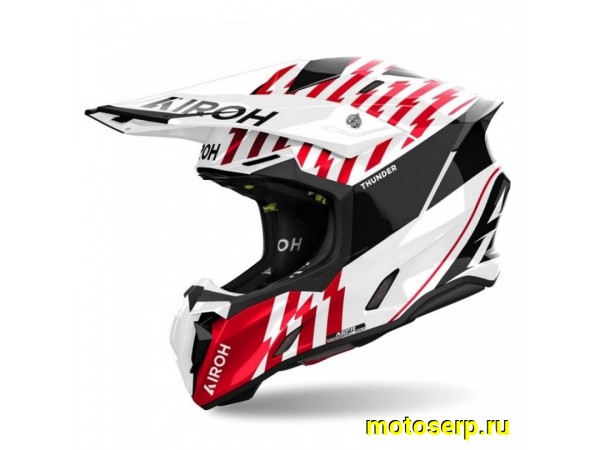 Купить  Шлем Кросс AIROH TWIST 3.0 THUNDER RED GLOSS (XXL) (шт) (AIROH TW3T купить с доставкой по Москве и России, цена, технические характеристики, комплектация фото  - motoserp.ru