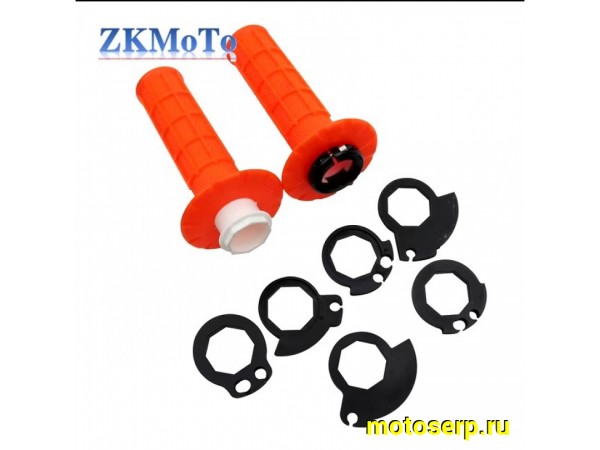 Купить  Ручки руля (ручка газа + левая) (lock on) KTM, YAMAHA, Kawasaki, Suzuki, Honda 7/8 '22 мм (пара) (A-E купить с доставкой по Москве и России, цена, технические характеристики, комплектация фото  - motoserp.ru