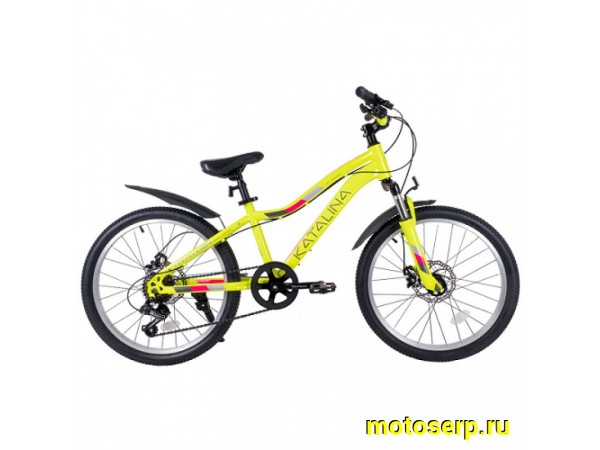 Купить  22" TECH TEAM KATALINA желтый (11") (ТЕЧ ТИМ КАТАЛИНА) 22"; 7ск; рама-сталь; тормоз-Disk (шт) (ART купить с доставкой по Москве и России, цена, технические характеристики, комплектация фото  - motoserp.ru