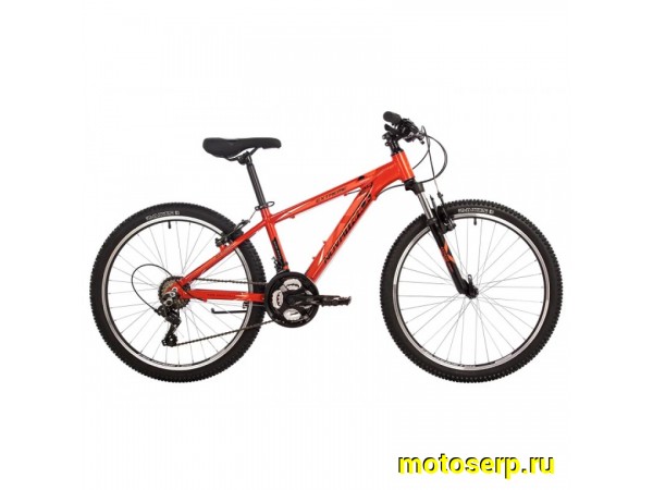Купить  24" NOVATRACK EXTREME красный (13") (НОВАТРЕК ЭКСТРИМ) 24"; 21ск; рама-алюм; тормоз-V-Brake (шт) (ART (M купить с доставкой по Москве и России, цена, технические характеристики, комплектация фото  - motoserp.ru
