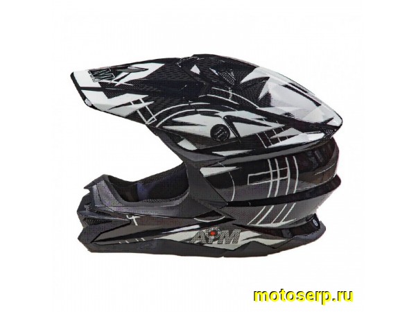 Купить  Шлем Кросс AiM JK803S белый /черный XXL (шт) (AIM 803-011-XXL купить с доставкой по Москве и России, цена, технические характеристики, комплектация фото  - motoserp.ru