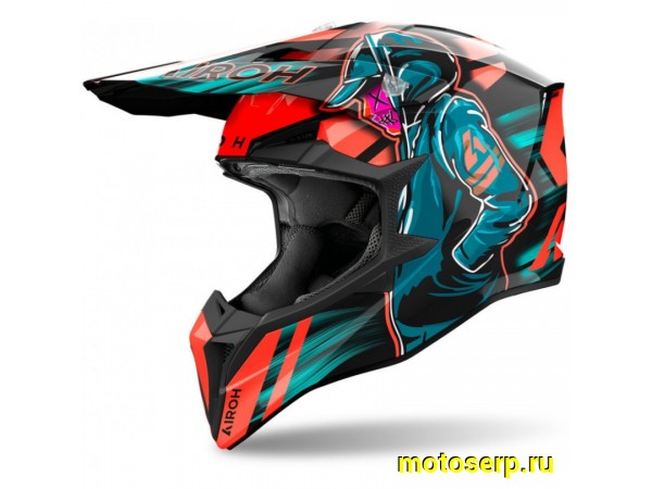 Купить  Шлем Кросс AIROH WRAAAP CYBER ORANGE GLOSS (XL) (шт) (AIM WRC32-XL купить с доставкой по Москве и России, цена, технические характеристики, комплектация фото  - motoserp.ru