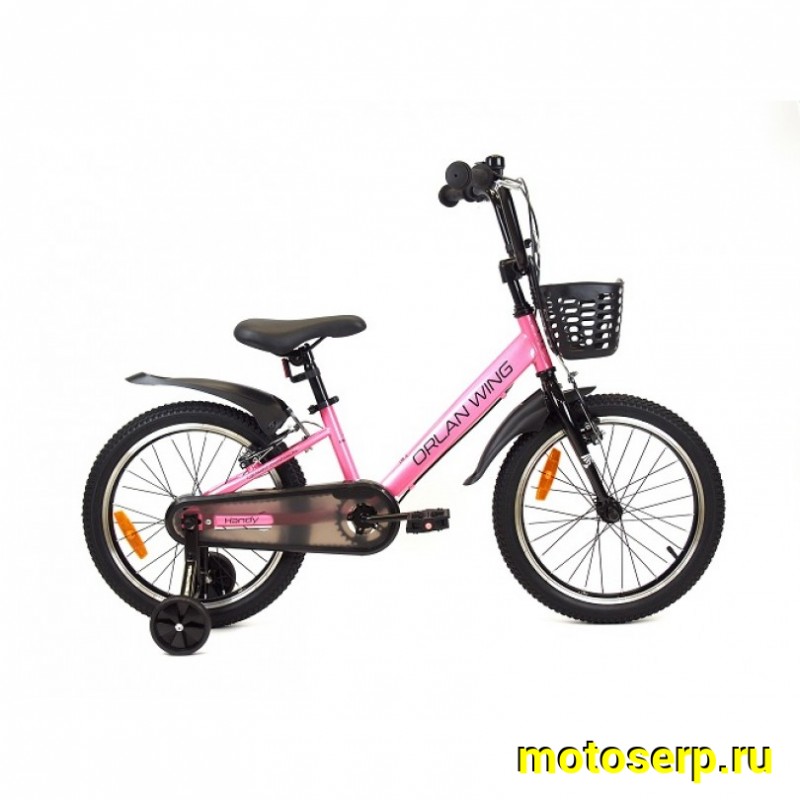 Купить  16" ORLAN WING HANDY розовый (Орлан Винг Хенди) 16"; 1ск; рама-сталь; тормоз-V-brake (шт) (ART (M купить с доставкой по Москве и России, цена, технические характеристики, комплектация фото  - motoserp.ru