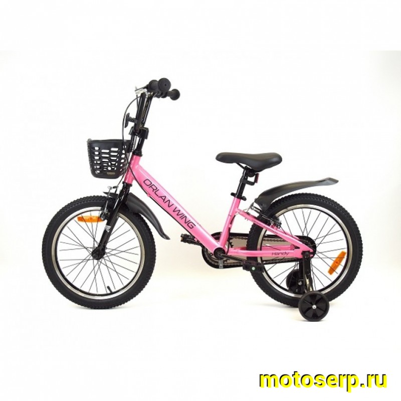 Купить  16" ORLAN WING HANDY розовый (Орлан Винг Хенди) 16"; 1ск; рама-сталь; тормоз-V-brake (шт) (ART (M купить с доставкой по Москве и России, цена, технические характеристики, комплектация фото  - motoserp.ru