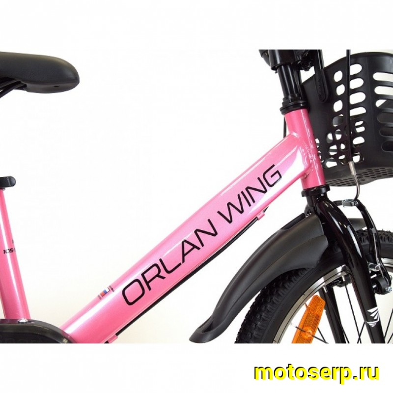 Купить  16" ORLAN WING HANDY розовый (Орлан Винг Хенди) 16"; 1ск; рама-сталь; тормоз-V-brake (шт) (ART (M купить с доставкой по Москве и России, цена, технические характеристики, комплектация фото  - motoserp.ru