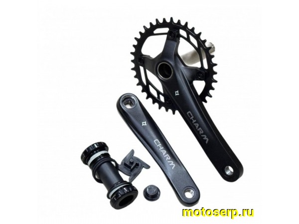 Купить  Шатуны 1 зв. на шлицах Алюм. 36 зуб. PROWHEEL FD04S + вал каретка с выносными подшипниками 175мм Вело (комп) (Ряб купить с доставкой по Москве и России, цена, технические характеристики, комплектация фото  - motoserp.ru