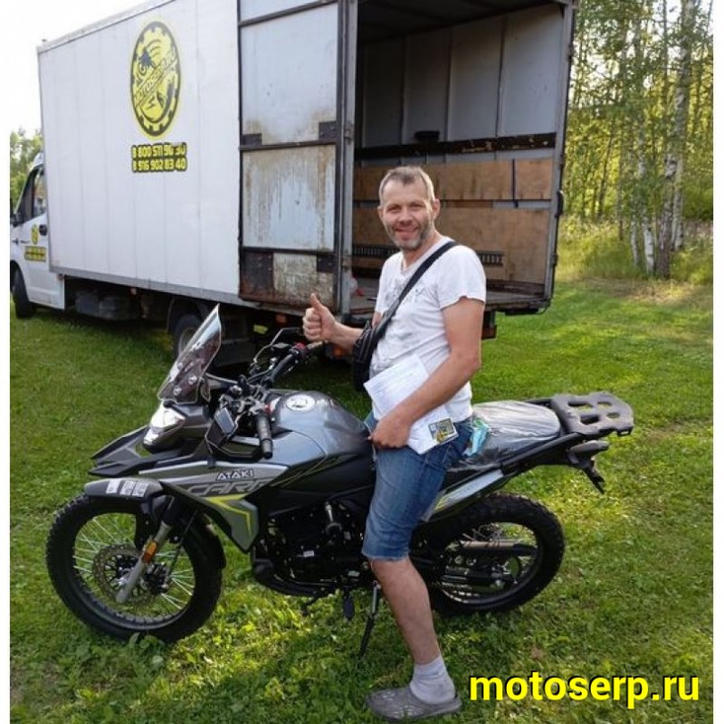 Купить  Мотоцикл внедорожный ATAKI CARRERA 300 (4T PR300) ПТС 19/17 (2025г.) Серый Тур-эндуро ЗА КОФРЫ +41950р. без дуг. (шт) (SM  купить с доставкой по Москве и России, цена, технические характеристики, комплектация фото  - motoserp.ru