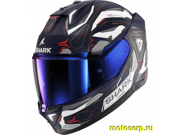 Купить  Шлем закрытый интеграл SHARK SKWAL i3 LINIK MAT Blue/White/Red (XXL) (шт) (SHARK HE0823E-BWR-XXL купить с доставкой по Москве и России, цена, технические характеристики, комплектация фото  - motoserp.ru