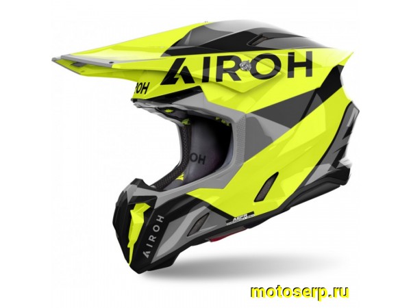 Купить  Шлем Кросс AIROH TWIST 3.0 KING YELLOW GLOSS (XXL) (шт) (AIM TW3K31-XXL купить с доставкой по Москве и России, цена, технические характеристики, комплектация фото  - motoserp.ru
