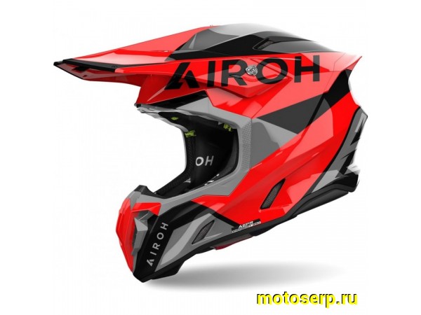 Купить  Шлем Кросс AIROH TWIST 3.0 KING RED GLOSS (M) (шт) (AIM TW3K31-M купить с доставкой по Москве и России, цена, технические характеристики, комплектация фото  - motoserp.ru