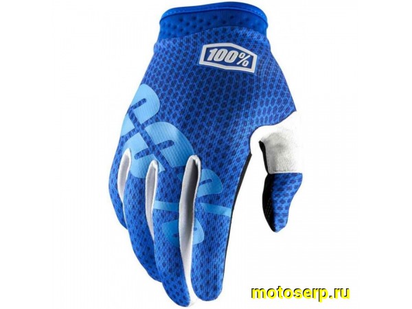 Купить  Перчатки 100% Ridefit Glove Fluo синий/белый (XL) (реплика) (пар) (Кокурин купить с доставкой по Москве и России, цена, технические характеристики, комплектация фото  - motoserp.ru