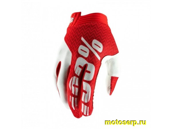 Купить  Перчатки 100% Ridefit Glove Fluo красный/белый (L) (реплика) (пар) (Кокурин купить с доставкой по Москве и России, цена, технические характеристики, комплектация фото  - motoserp.ru