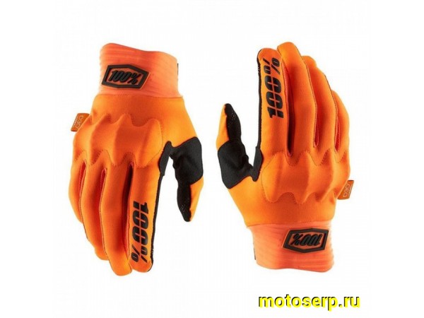 Купить  Перчатки 100% Cognito D3O Glove (с мягкими костяжками) оранжевый (L) (реплика) (пар) (Кокурин купить с доставкой по Москве и России, цена, технические характеристики, комплектация фото  - motoserp.ru