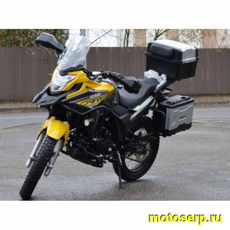 Купить  Мотоцикл внедорожный ATAKI CARRERA 300 (4T PR300) ПТС 19/17 (2025г.) Желтый Тур-эндуро ЗА КОФРЫ +41950р. без дуг. (шт) (SM  купить с доставкой по Москве и России, цена, технические характеристики, комплектация фото  - motoserp.ru