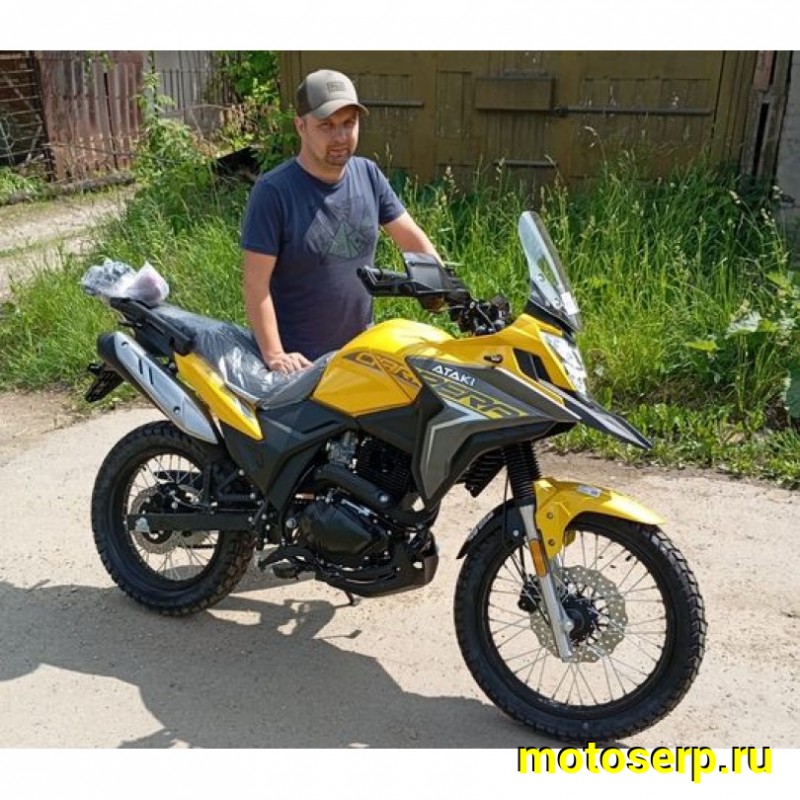 Купить  Мотоцикл внедорожный ATAKI CARRERA 300 (4T PR300) ПТС 19/17 (2025г.) Желтый Тур-эндуро ЗА КОФРЫ +41950р. без дуг. (шт) (SM  купить с доставкой по Москве и России, цена, технические характеристики, комплектация фото  - motoserp.ru