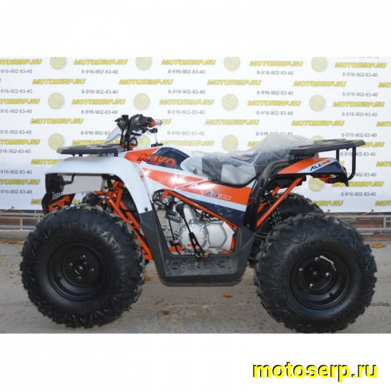Купить  125cc Квадроцикл KAYO AU125 (белый пластик) (ПТС) 125сс, 8/8" эл.стартер, диск/диск (шт) (SM купить с доставкой по Москве и России, цена, технические характеристики, комплектация фото  - motoserp.ru