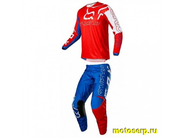 Купить  Джерси + штаны  для мотокроса (футболка и штаны) FOX Racing 180 белый/красный/синий L (комп) (МотоЯ купить с доставкой по Москве и России, цена, технические характеристики, комплектация фото  - motoserp.ru