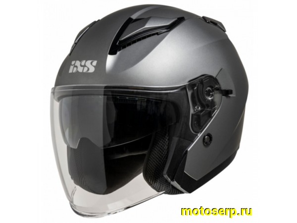 Купить  Шлем открытый  со стеклом IXS 868 LV X10058 M99 цвет серый р-р M (шт) (IXS X10058_M99_M купить с доставкой по Москве и России, цена, технические характеристики, комплектация фото  - motoserp.ru