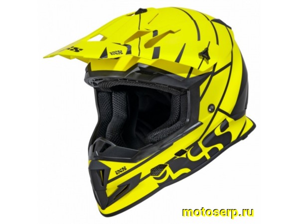 Купить  Шлем Кросс IXS 361 2.2 X12037 M53 желтый/черный матовый р-р L  (шт)  (IXS X12037_M53_L купить с доставкой по Москве и России, цена, технические характеристики, комплектация фото  - motoserp.ru