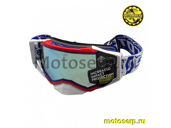 Купить  Очки мото Кросс Scott Prospect Cross White/Red/Blue (шт) (Кокурин купить с доставкой по Москве и России, цена, технические характеристики, комплектация фото  - motoserp.ru