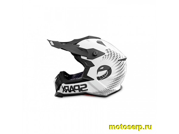 Купить  Шлем Кросс SPARX Raptor (JH-601) белый/черный  р-р S (шт) (CK купить с доставкой по Москве и России, цена, технические характеристики, комплектация фото  - motoserp.ru