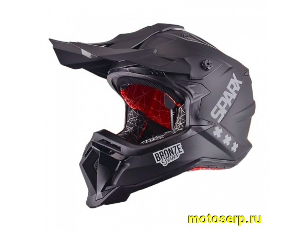Купить  Шлем Кросс SPARX Raptor (JH-601) черный матовый р-р S (шт) (CK купить с доставкой по Москве и России, цена, технические характеристики, комплектация фото  - motoserp.ru