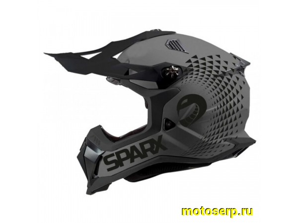 Купить  Шлем Кросс SPARX Raptor (JH-601) серый/черный р-р XL (шт) (CK купить с доставкой по Москве и России, цена, технические характеристики, комплектация фото  - motoserp.ru