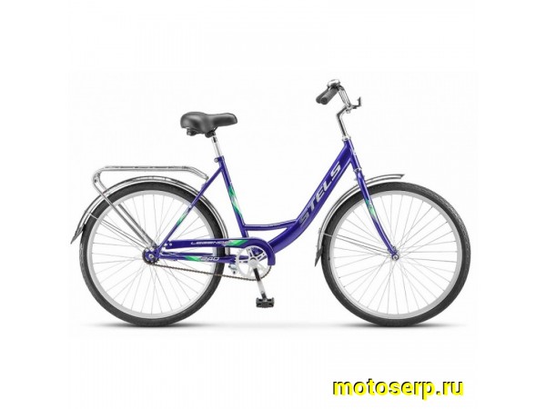 Купить  26" STELS LEGENDA 240 26C синий (СТЕЛС ЛЕГЕНДА 240 26Ц) 26"; 1ск; рама-сталь; тормоз-ножной; багажник (шт) (ART купить с доставкой по Москве и России, цена, технические характеристики, комплектация фото  - motoserp.ru