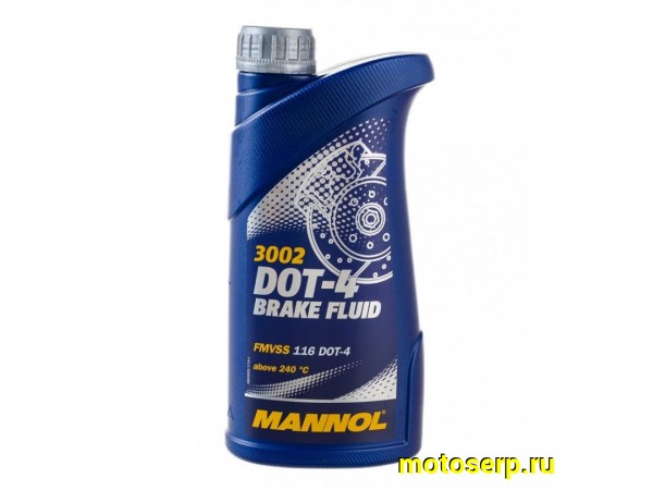 Купить  Тормозная жидкость DOT 4 Mannol 450ML (шт) (Mannol 3002 купить с доставкой по Москве и России, цена, технические характеристики, комплектация фото  - motoserp.ru