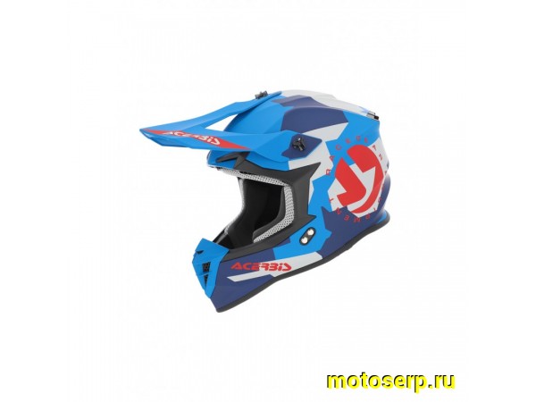 Купить  Шлем Кросс Acerbis Linear 22-06 Blue/Red 2 (XL) (шт) (0 купить с доставкой по Москве и России, цена, технические характеристики, комплектация фото  - motoserp.ru
