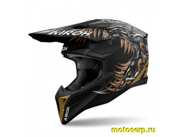 Купить  Шлем Кросс AIROH WRAAAP CYBORG MATT (M) (шт) (AIM WRAC35-M купить с доставкой по Москве и России, цена, технические характеристики, комплектация фото  - motoserp.ru