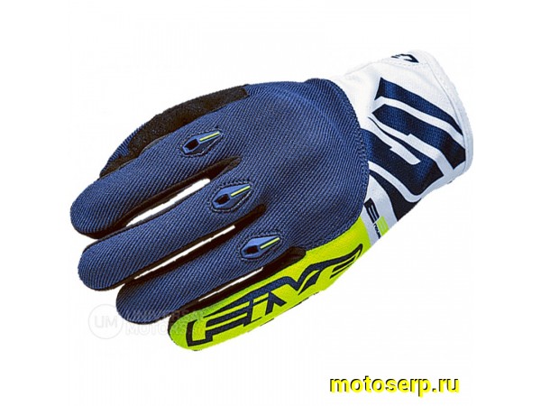 Купить  Перчатки FIVE E3 EVO fluo yellow/blue р-р 12/XXL УТ-00104462 (пар) (JP купить с доставкой по Москве и России, цена, технические характеристики, комплектация фото  - motoserp.ru