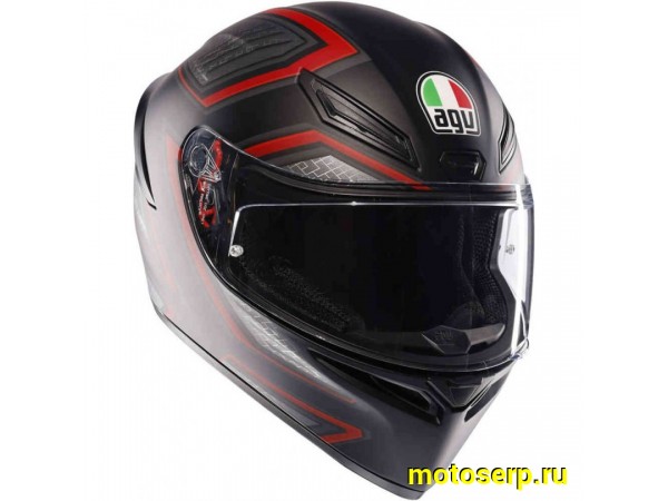 Купить  Шлем закрытый интеграл AGV K1 S E2206 Sling Matt Black/Red (XXL) (шт) (AGV 2118394001-038-XXL купить с доставкой по Москве и России, цена, технические характеристики, комплектация фото  - motoserp.ru