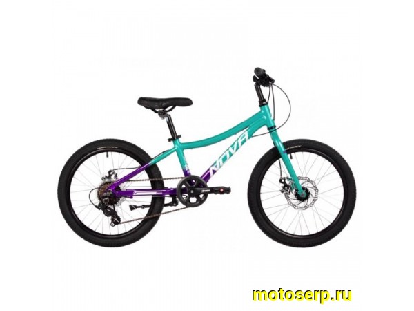 Купить  20" скоростной NOVATRACK KATRINA бирюзовый  (НОВАТРЕК КАТРИНА) 20"; 7ск; рама-алюм; тормоз-Disc (шт) (ART (M купить с доставкой по Москве и России, цена, технические характеристики, комплектация фото  - motoserp.ru