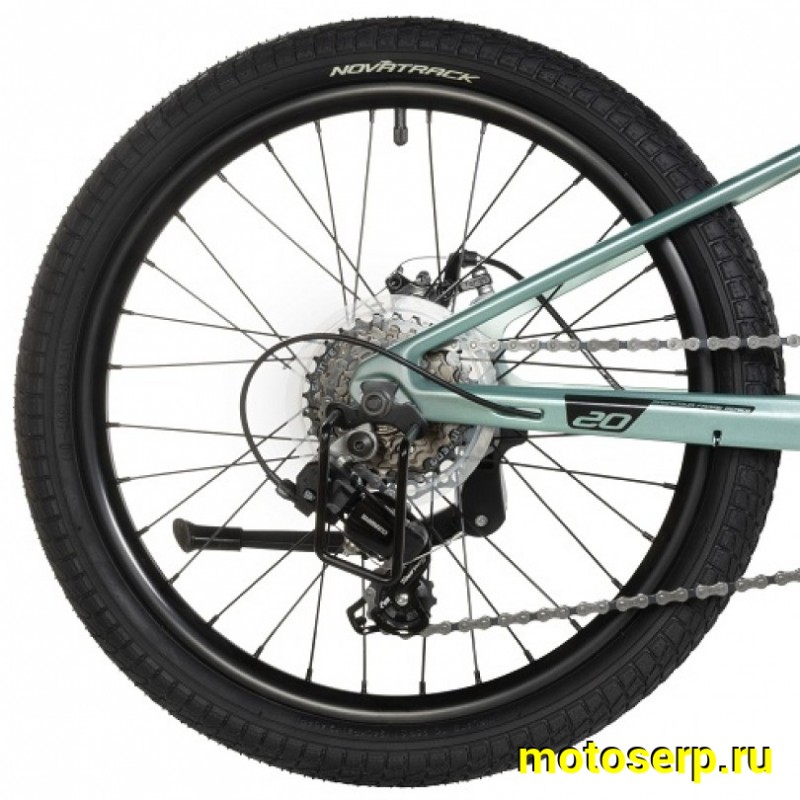 Купить  20" скоростной NOVATRACK TIGER зеленый (НОВАТРЕК ТИГР) 20"; 6ск; рама-магний; тормоз-Disk (шт) (ART (M купить с доставкой по Москве и России, цена, технические характеристики, комплектация фото  - motoserp.ru