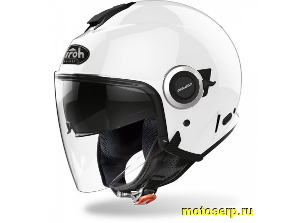 Купить  Шлем открытый  со стеклом AIROH HELIOS COLOR White Gloss (MC) (шт) (AIROH купить с доставкой по Москве и России, цена, технические характеристики, комплектация фото  - motoserp.ru