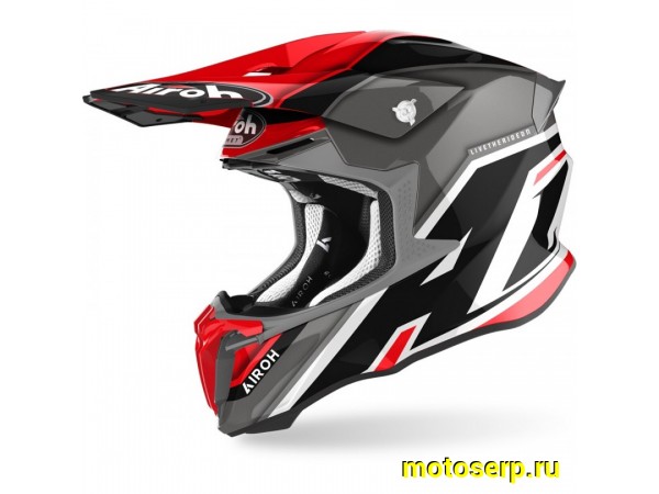 Купить  Шлем Кросс AIROH TWIST 2.0 SHAKEN RED GLOSS (XXL) (шт) (AIROH купить с доставкой по Москве и России, цена, технические характеристики, комплектация фото  - motoserp.ru