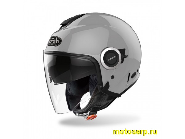 Купить  Шлем открытый  со стеклом AIROH HELIOS COLOR CONCRETE GREY GLOSS (L) (шт) (AIROH купить с доставкой по Москве и России, цена, технические характеристики, комплектация фото  - motoserp.ru