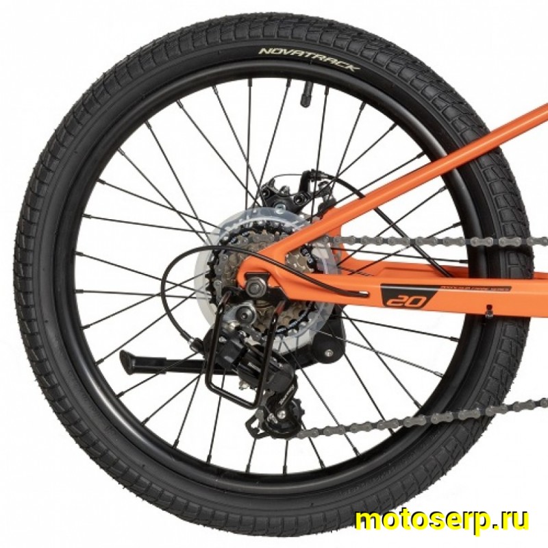 Купить  20" скоростной NOVATRACK TIGER оранжевый (НОВАТРЕК ТИГР) 20"; 6ск; рама-магний; тормоз-Disk (шт) (ART (M купить с доставкой по Москве и России, цена, технические характеристики, комплектация фото  - motoserp.ru
