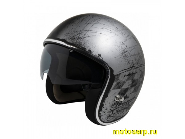 Купить  Шлем открытый  со стеклом IXS 77 2.5 X10064 M93 JET HELMET цвет черный р-р S (шт) (IXS X10064_M93_S купить с доставкой по Москве и России, цена, технические характеристики, комплектация фото  - motoserp.ru