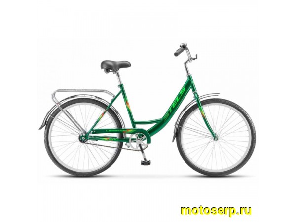 Купить  26" STELS LEGENDA 240 26C зеленый (СТЕЛС ЛЕГЕНДА 240 26Ц) 26"; 1ск; рама-сталь; тормоз-ножной; багажник (шт) (ART купить с доставкой по Москве и России, цена, технические характеристики, комплектация фото  - motoserp.ru