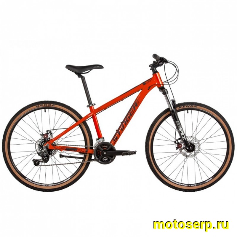 Купить  26" STINGER ELEMENT оранжевый (15") (СТИНГЕР ЭЛЕМЕНТ) 26" горный; ск; рама-алюминий; тормоз-Disk; вилка пружинно-эластомерная (шт) (ART купить с доставкой по Москве и России, цена, технические характеристики, комплектация фото  - motoserp.ru