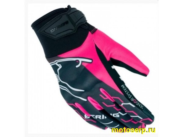 Купить  Перчатки (кожа) Bering LADY WALSHE Black/Fuxia T8 (пар) (BGE486-T8 купить с доставкой по Москве и России, цена, технические характеристики, комплектация фото  - motoserp.ru