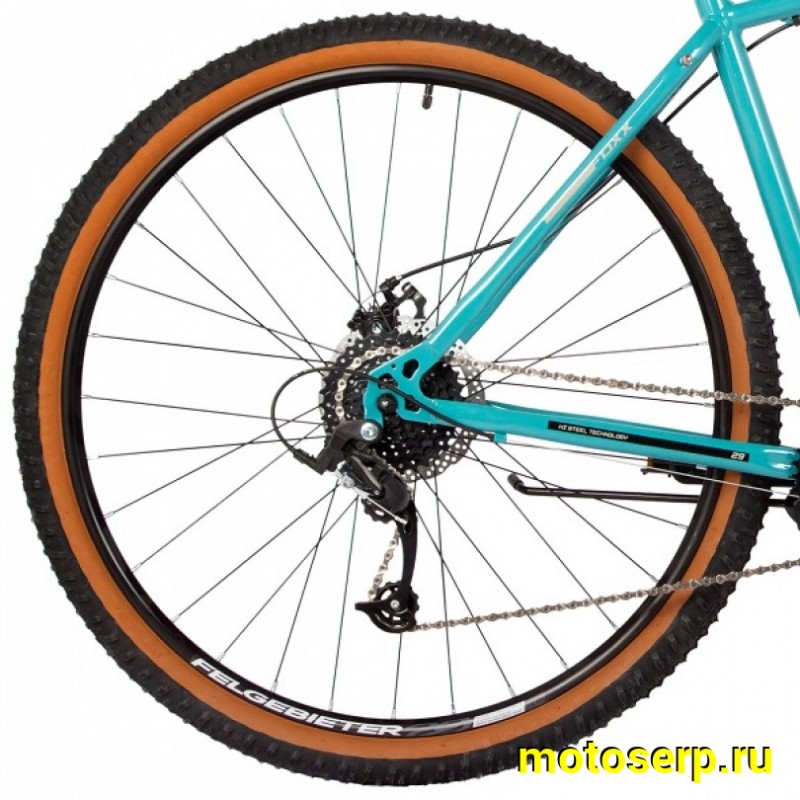 Купить  29" FOXX ARAGON бирюзовый (20) (АРАГОН) 29"; 8ск; рама-сталь; тормоз-Disk (шт) (ART (M купить с доставкой по Москве и России, цена, технические характеристики, комплектация фото  - motoserp.ru