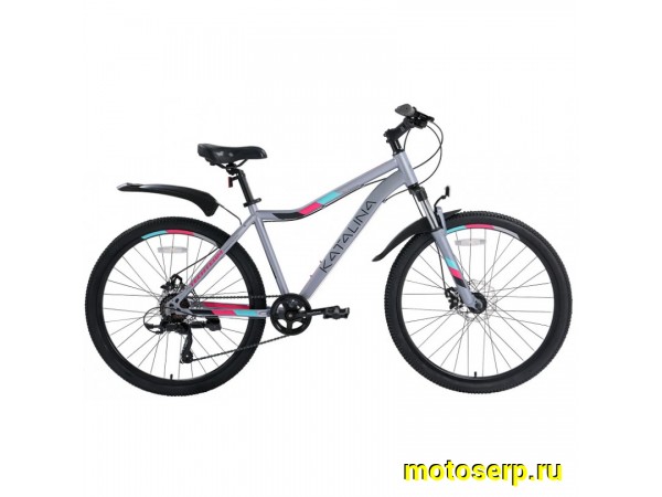 Купить  27.5" TECH TEAM KATALINA серый (15&rdquo;) (ТЕЧ ТИМ КАТАЛИНА) 27,5&rdquo;; горный; 7ск; рама-сталь; тормоз-Disk (шт) (ART1 купить с доставкой по Москве и России, цена, технические характеристики, комплектация фото  - motoserp.ru