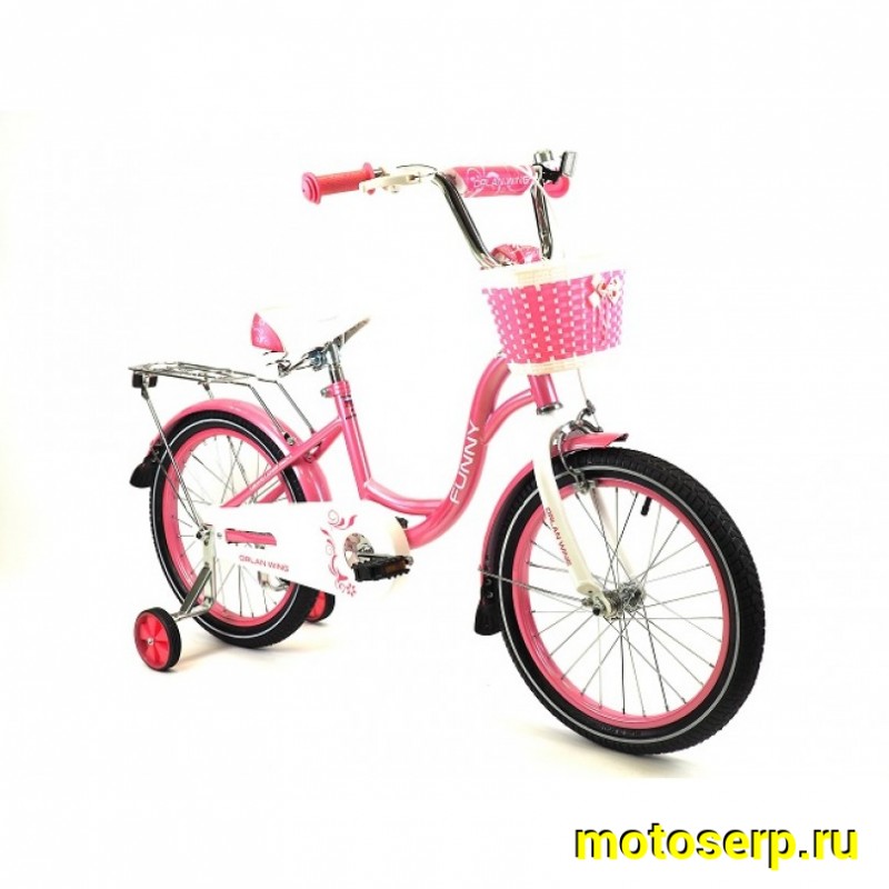 Купить  18" ORLAN WING FUNNY розовый (Орлан Винг Фунни) 18"; 1ск; рама-сталь; тормоз-V-brake (шт) (ART купить с доставкой по Москве и России, цена, технические характеристики, комплектация фото  - motoserp.ru