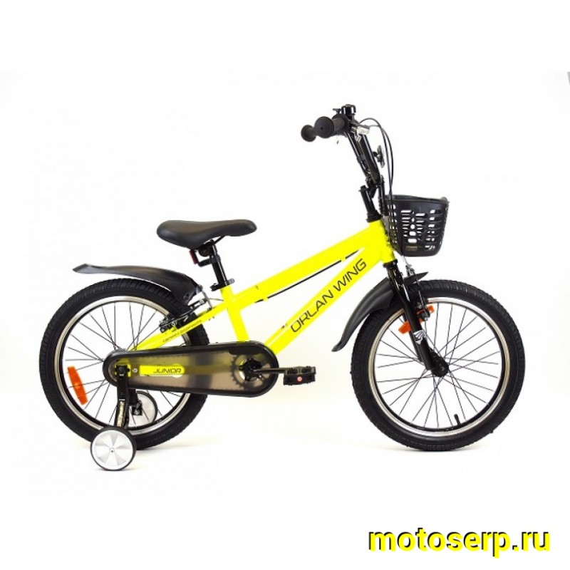 Купить  18" ORLAN WING JUNIOR желтый (Орлан Винг Джуниор) 18"; 1ск; рама-сталь; тормоз-V-brake (шт) (ART купить с доставкой по Москве и России, цена, технические характеристики, комплектация фото  - motoserp.ru